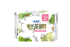 ABC親柔立圍夜用纖薄棉柔表層衛(wèi)生巾8片（含澳洲茶樹精華）