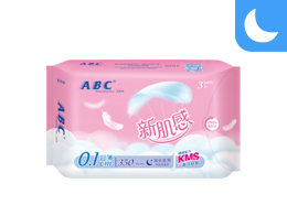 ABC新肌感加長(zhǎng)夜用超薄衛(wèi)生巾3片(含KMS健康配方)-KX36